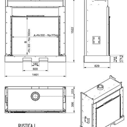 Chimenea gas Rustica L (Frontal) - Imagen 2