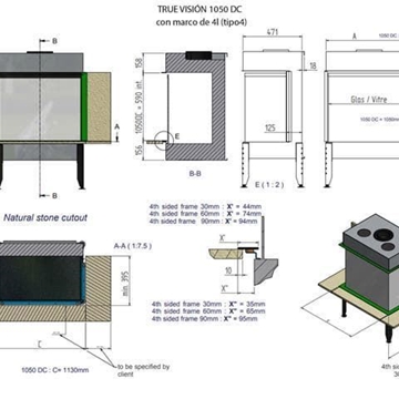 Chimenea gas True Vision 1050 DC (Doble Corner) - Imagen 2