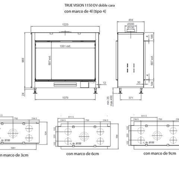 Chimenea gas True Vision 1150 DV (Doble Cara) - Imagen 2