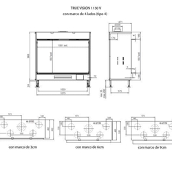Chimenea gas True Vision 1150 V (Frontal) - Imagen 2