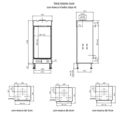 Chimenea gas True Vision 550 V (Frontal) - Imagen 2