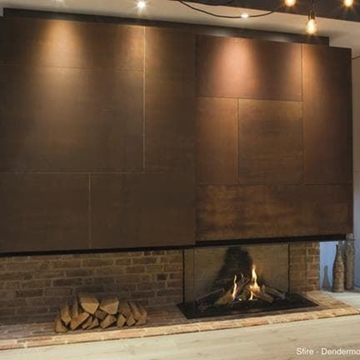 Chimenea gas True Vision 650 DC Open Fire Look (Doble Corner) - Imagen 1