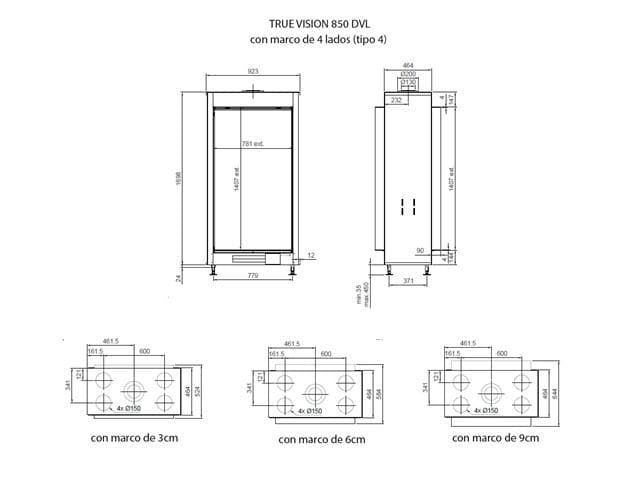 Chimenea gas True Vision 850 DVL (Doble Cara) - Imagen 2