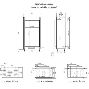 Chimenea gas True Vision 850 DVL (Doble Cara) - Imagen 2