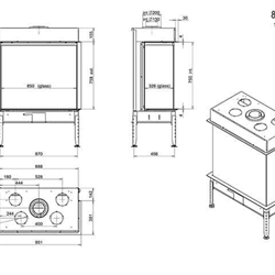 Chimenea gas True Vision 850 VDC (Doble Corner) - Imagen 2