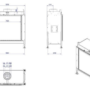 Chimenea gas Ultra View 750 V - Imagen 2