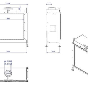 Chimenea gas Ultra View 900 V - Imagen 2