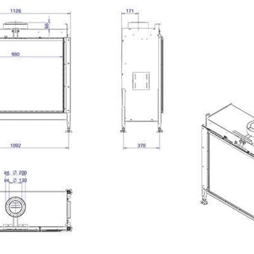 Chimenea gas Ultra View 980 V - Imagen 2