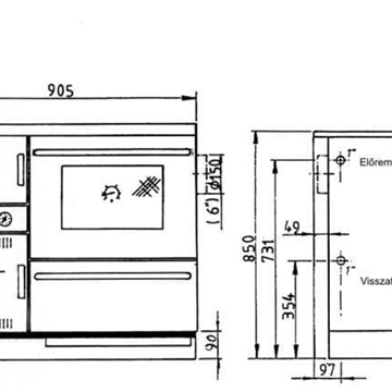 Cocina calefactora de leña K148F - Imagen 2