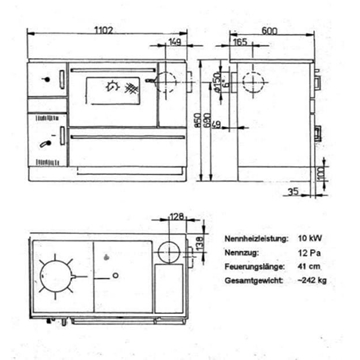 Cocina de leña K170 - Imagen 2