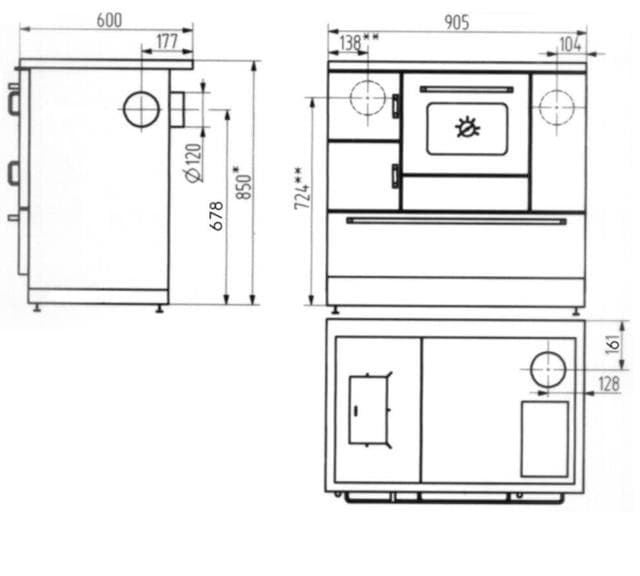 Cocina de leña K 138 CL - Imagen 2