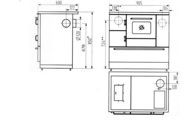 Cocina de leña K 138 F - Imagen 2