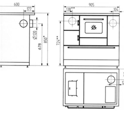 Cocina de leña K 138 - Imagen 2