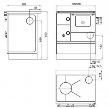Cocina de leña K 176 F/A - Imagen 2