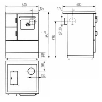 Cocina de leña K118 CL - Imagen 2