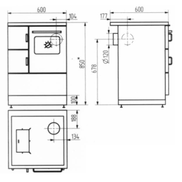 Cocina de leña K118 - Imagen 2