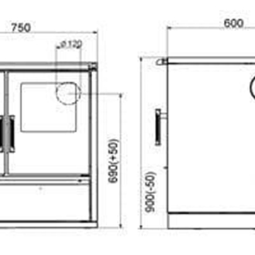 Cocina de leña W1-75 - Imagen 2