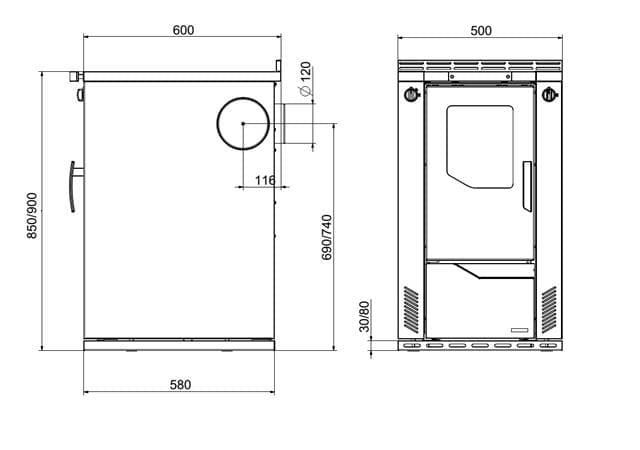 Cocina de leña W3-50 - Imagen 2