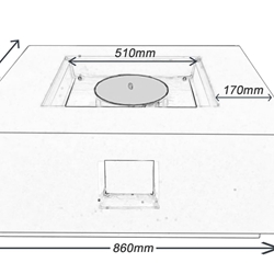 Estufa de bioetanol para exterior Loa 86x86 - Imagen 2