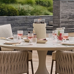 Estufa de gas de exterior Lumi Stone travertine - Imagen 2