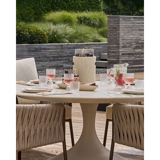 Estufa de gas de exterior Lumi Stone travertine - Imagen 2