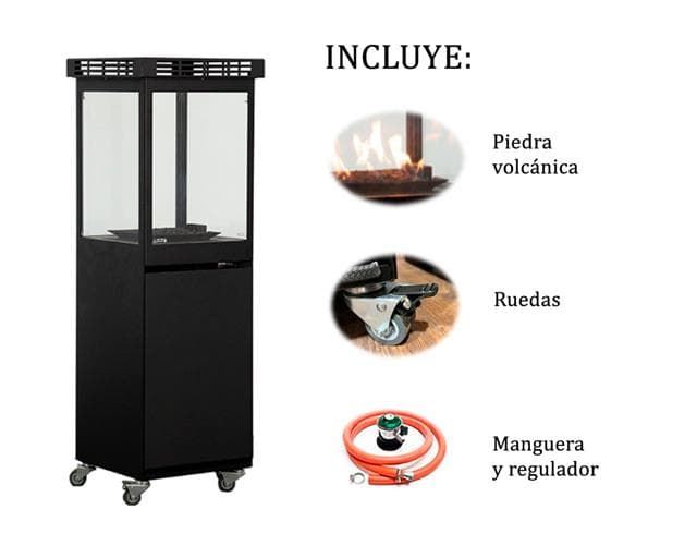 Estufa de gas exterior Mavros negra - Imagen 2