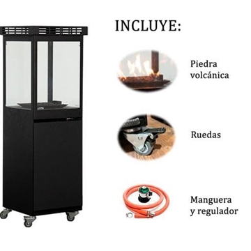 Estufa de gas exterior Mavros negra - Imagen 2