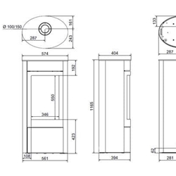 Estufa de gas Tali XL - frontal (laterales curvos) - Imagen 2