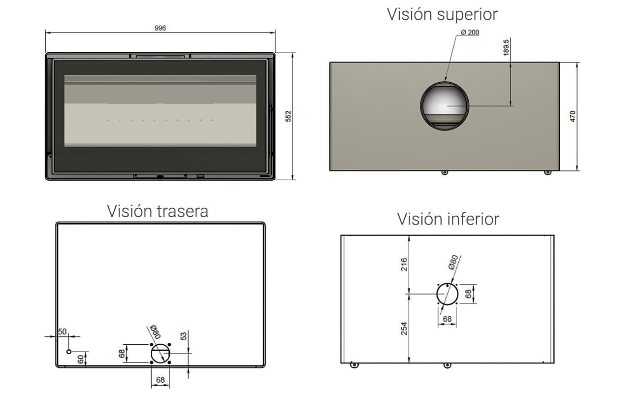 Estufa de leña Cubebox 10NEO - Imagen 3