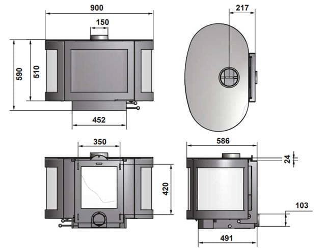Estufa de leña Black Pearl - Imagen 3