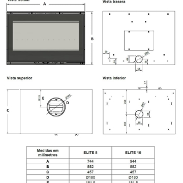 Estufa de leña Elite 10 TRIO esquinero - Imagen 2