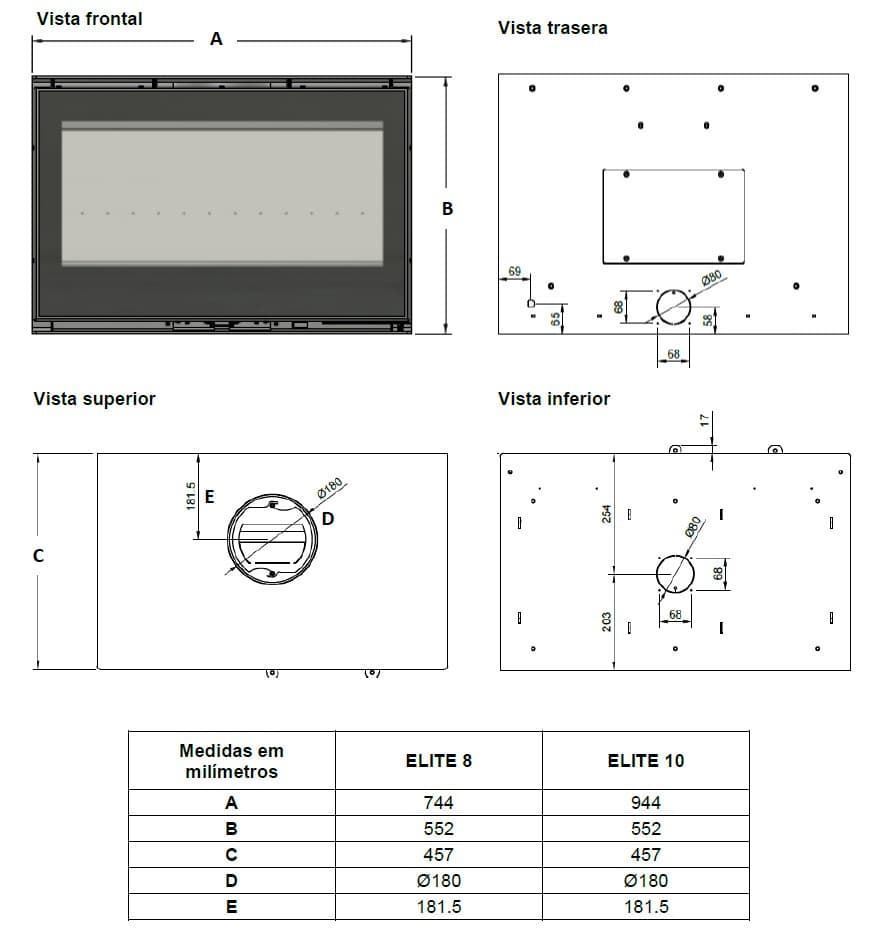 Estufa de leña Elite 10 TRIO esquinero - Imagen 3