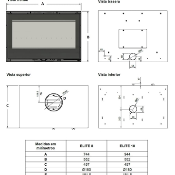 Estufa de leña Elite 8 TRIO esquinero - Imagen 2