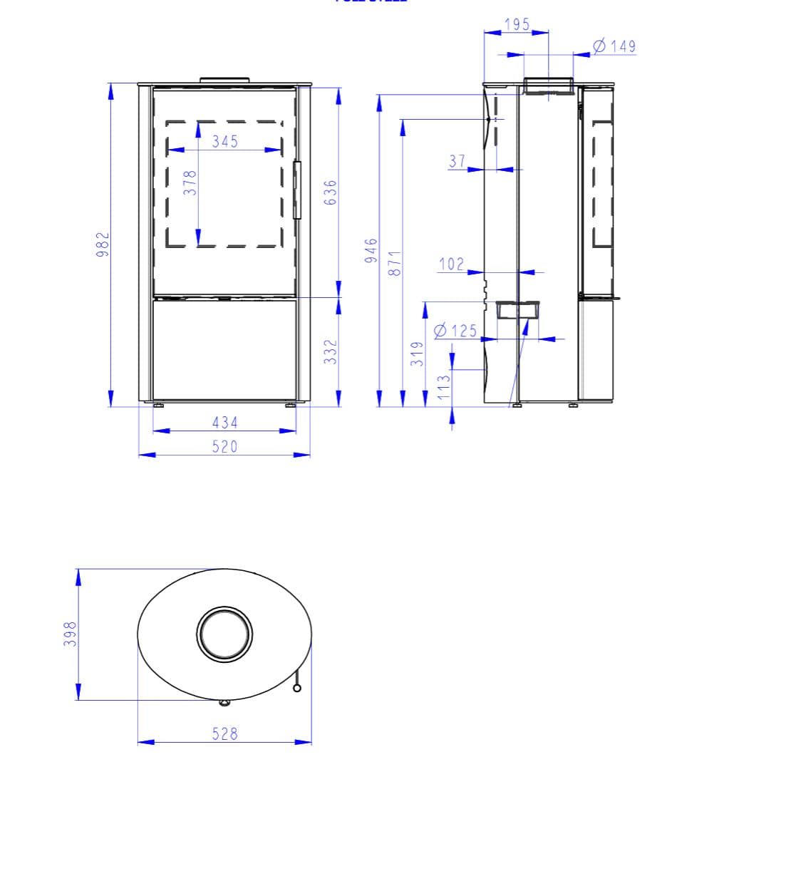 Estufa de leña Laredo 30 metálica - Imagen 3