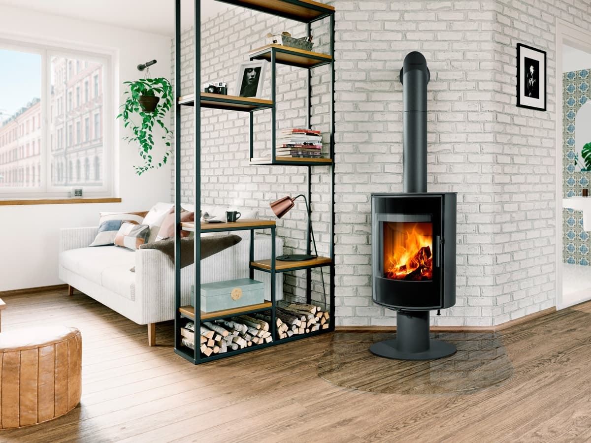 Estufa de leña Laredo T30 metálica giratoria - Imagen 2