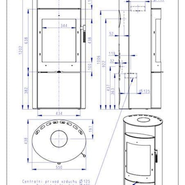Estufa de leña Lugo N03 Metálica - Imagen 2