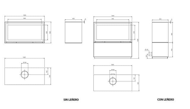 Estufa de leña M Design Venus in the Box 1000 - Imagen 3