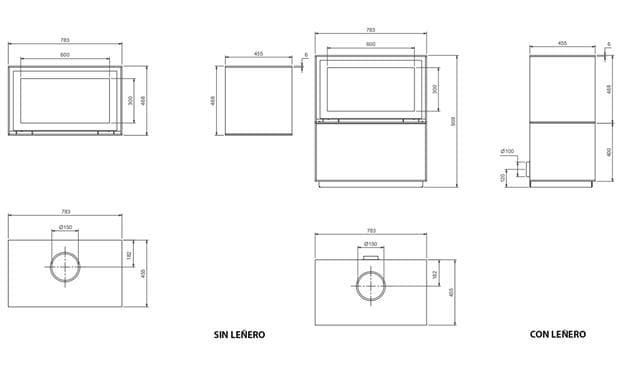 Estufa de leña M Design Venus in the Box 700 - Imagen 4