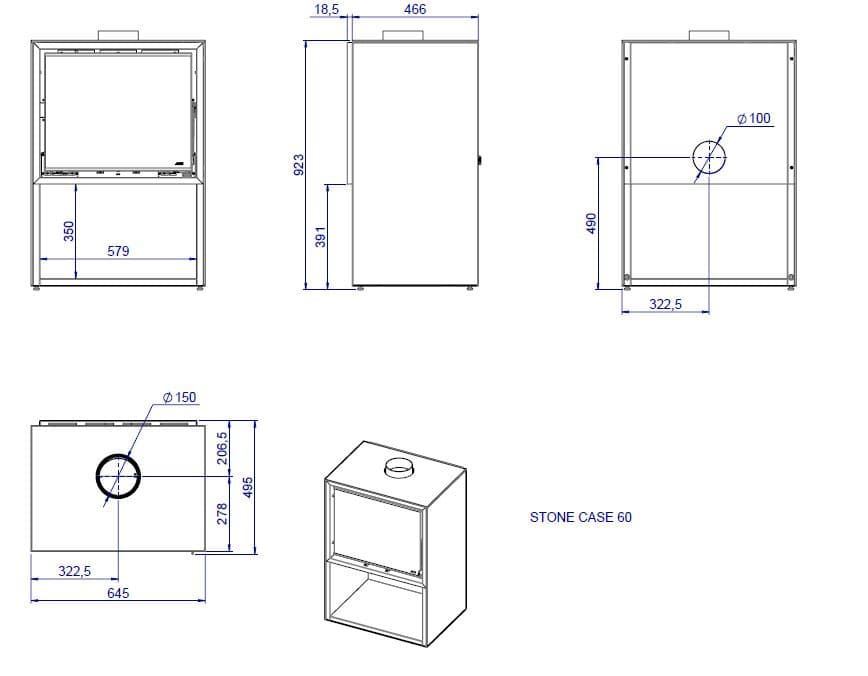 Estufa de leña MCZ Stone Case 60 - Imagen 3