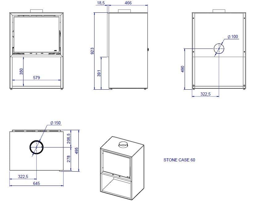 Estufa de leña MCZ Stone Case 70 - Imagen 3