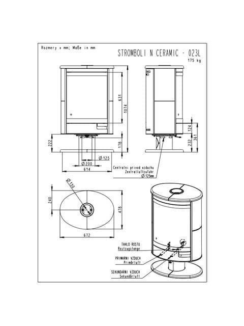 Estufa de leña New Stromboli N 02 (Cerámica y giratoria) - Imagen 3