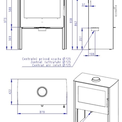Estufa de leña Riano 30 puerta metálica - Imagen 2