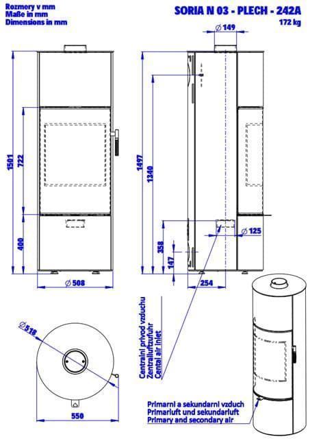 Estufa de leña Soria N03 (metálica) - Imagen 4