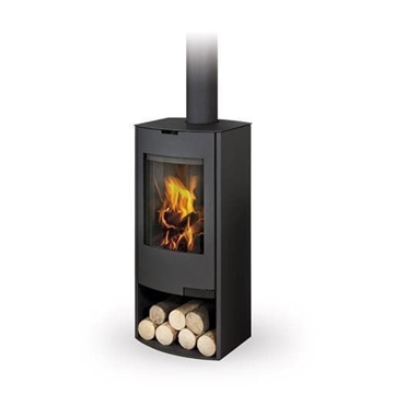 Estufa de leña Tala N01 metálica, puerta cristal curvo - Imagen 1