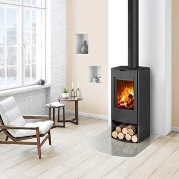 Estufa de leña Tala N01 metálica, puerta cristal curvo - Imagen 2