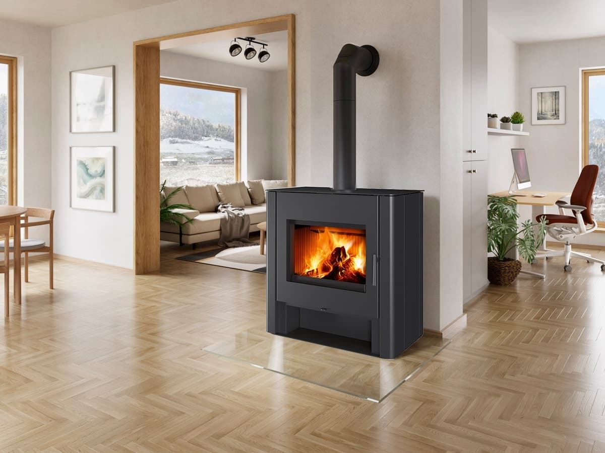 Estufa de leña Telde 30 metálica calefactora - Imagen 2