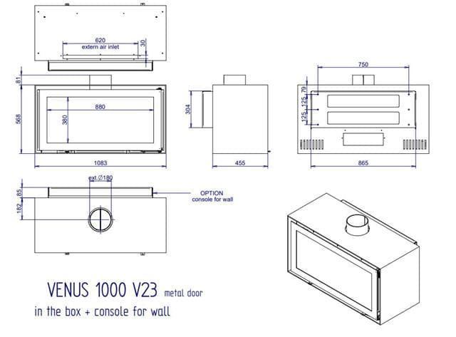Estufa de leña Venus in the Box 1000 - Imagen 5