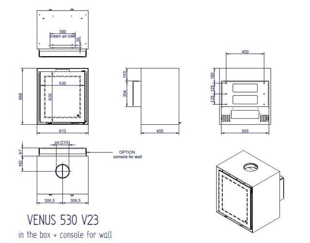 Estufa de leña Venus in the Box 530 - Imagen 4