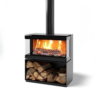 Estufa de leña Venus in the Box 630 - 3 caras - Imagen 1