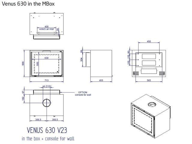 Estufa de leña Venus in the Box 630 - Imagen 4